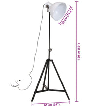 Stehleuchte 25 W Weiß 61x61x90/150 cm E27