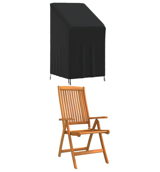 Abdeckung für Gartenstühle Schwarz 70x70x85/125 cm 420D Oxford