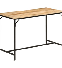 Esstisch 110x55x75 cm Raues Massivholz Mango und Eisen