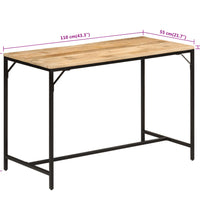 Esstisch 110x55x75 cm Raues Massivholz Mango und Eisen