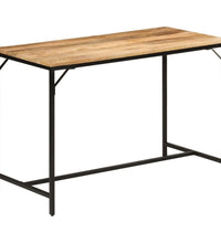 Esstisch 110x55x75 cm Raues Massivholz Mango und Eisen