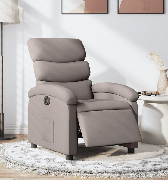 Relaxsessel Elektrisch Taupe Stoff