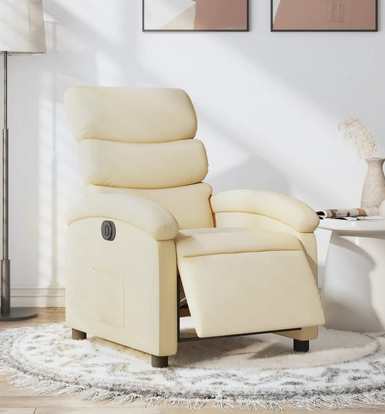 Relaxsessel Elektrisch Creme Stoff