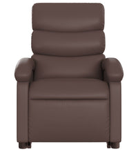 Massagesessel mit Aufstehhilfe Braun Kunstleder