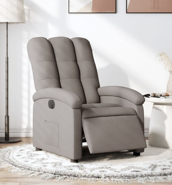 Relaxsessel Elektrisch Taupe Stoff