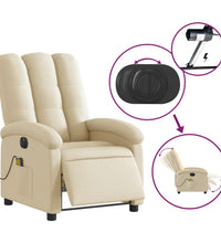 Massagesessel Elektrisch Creme Stoff