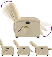 Massagesessel Elektrisch Creme Stoff