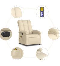 Massagesessel Elektrisch Creme Stoff