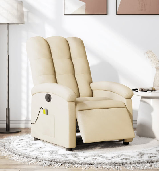 Massagesessel Elektrisch Creme Stoff