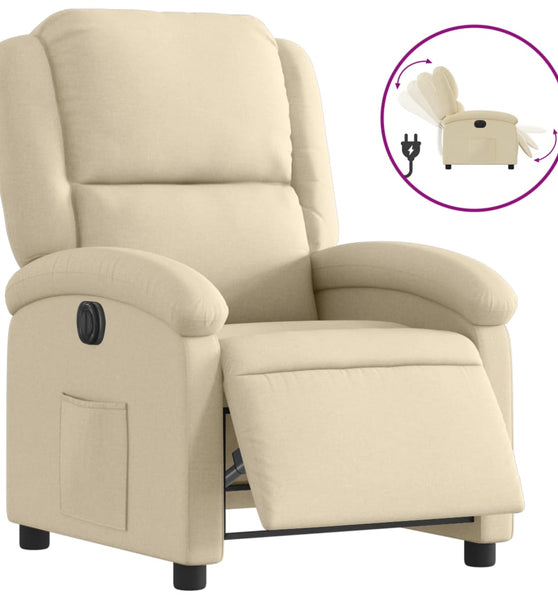 Relaxsessel Elektrisch Creme Stoff