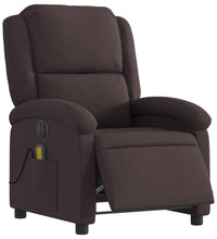 Massagesessel Elektrisch Dunkelbraun Stoff