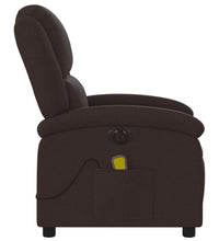 Massagesessel Elektrisch Dunkelbraun Stoff
