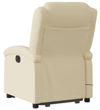 Massagesessel mit Aufstehhilfe Creme Stoff