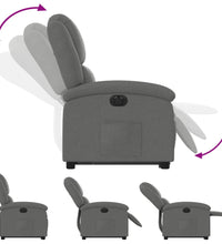 Relaxsessel mit Aufstehhilfe Elektrisch Dunkelgrau Stoff