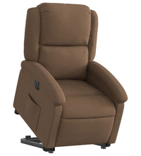 Relaxsessel mit Aufstehhilfe Elektrisch Braun Stoff