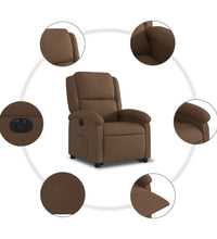 Relaxsessel mit Aufstehhilfe Elektrisch Braun Stoff