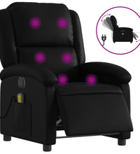 Massagesessel Elektrisch Schwarz Kunstleder