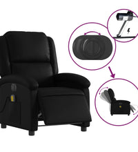 Massagesessel Elektrisch Schwarz Kunstleder