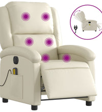 Massagesessel Elektrisch Creme Kunstleder