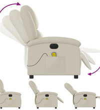 Massagesessel Elektrisch Creme Kunstleder