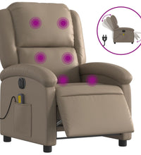 Massagesessel Elektrisch Cappuccino-Braun Kunstleder