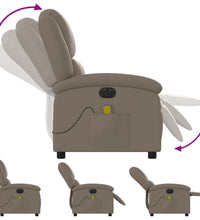 Massagesessel Elektrisch Cappuccino-Braun Kunstleder
