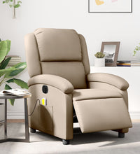 Massagesessel Elektrisch Cappuccino-Braun Kunstleder