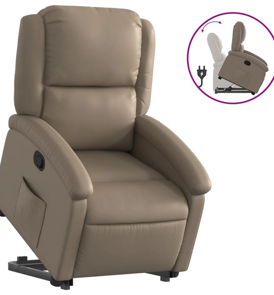 Relaxsessel mit Aufstehhilfe Cappuccino-Braun Kunstleder