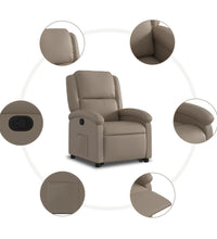 Relaxsessel mit Aufstehhilfe Cappuccino-Braun Kunstleder
