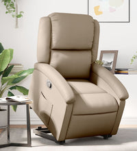 Relaxsessel mit Aufstehhilfe Cappuccino-Braun Kunstleder