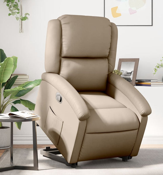 Relaxsessel mit Aufstehhilfe Cappuccino-Braun Kunstleder