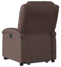 Massagesessel mit Aufstehhilfe Braun Kunstleder