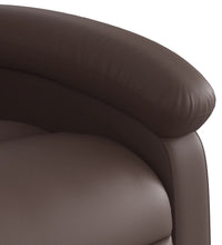 Massagesessel mit Aufstehhilfe Braun Kunstleder