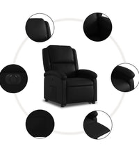 Relaxsessel mit Aufstehhilfe Elektrisch Schwarz Kunstleder
