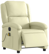 Massagesessel Elektrisch Creme Echtleder