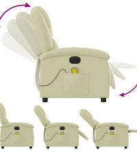 Massagesessel Elektrisch Creme Echtleder