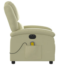 Massagesessel Elektrisch Creme Echtleder
