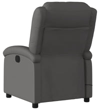 Massagesessel Elektrisch Grau Echtleder