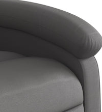 Massagesessel Elektrisch Grau Echtleder