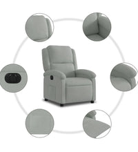 Relaxsessel Elektrisch Hellgrau Samt
