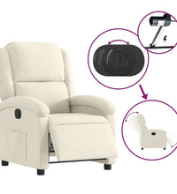 Relaxsessel Elektrisch Creme Samt