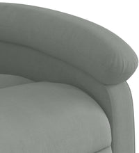 Massagesessel Elektrisch Hellgrau Samt