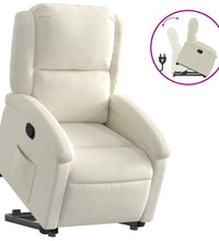 Relaxsessel mit Aufstehhilfe Creme Samt