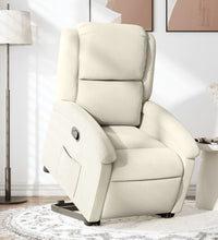 Relaxsessel mit Aufstehhilfe Creme Samt