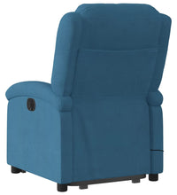 Massagesessel mit Aufstehhilfe Blau Samt