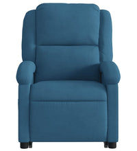 Massagesessel mit Aufstehhilfe Blau Samt