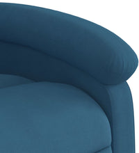 Massagesessel mit Aufstehhilfe Blau Samt