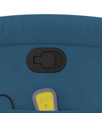 Massagesessel mit Aufstehhilfe Blau Samt