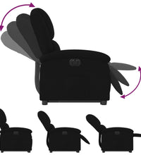Relaxsessel mit Aufstehhilfe Elektrisch Schwarz Samt