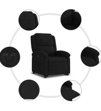Relaxsessel mit Aufstehhilfe Elektrisch Schwarz Samt